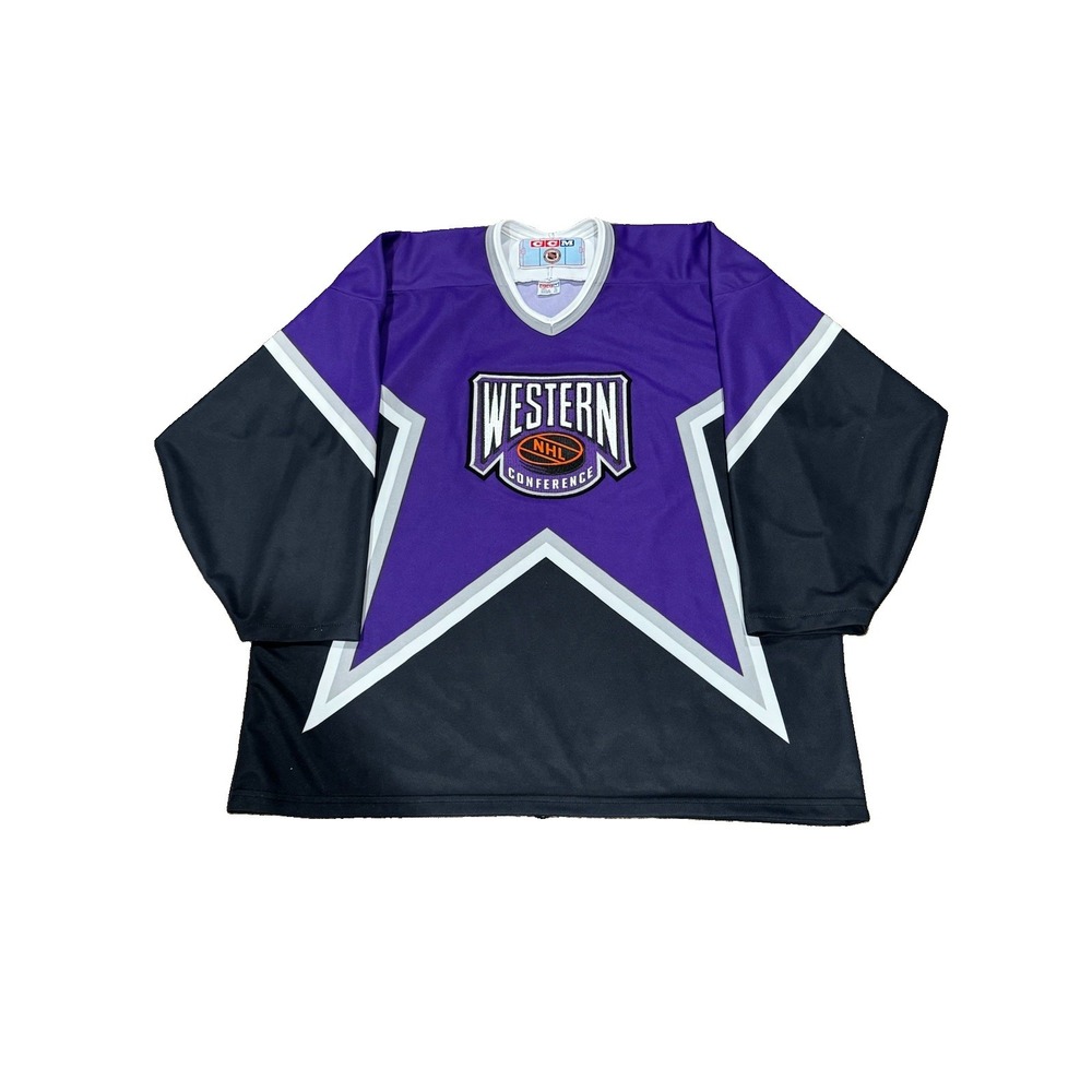 Vintage 1994 NHL All Star CCM Western Conference Jersey Purple Adult Sz XL READ